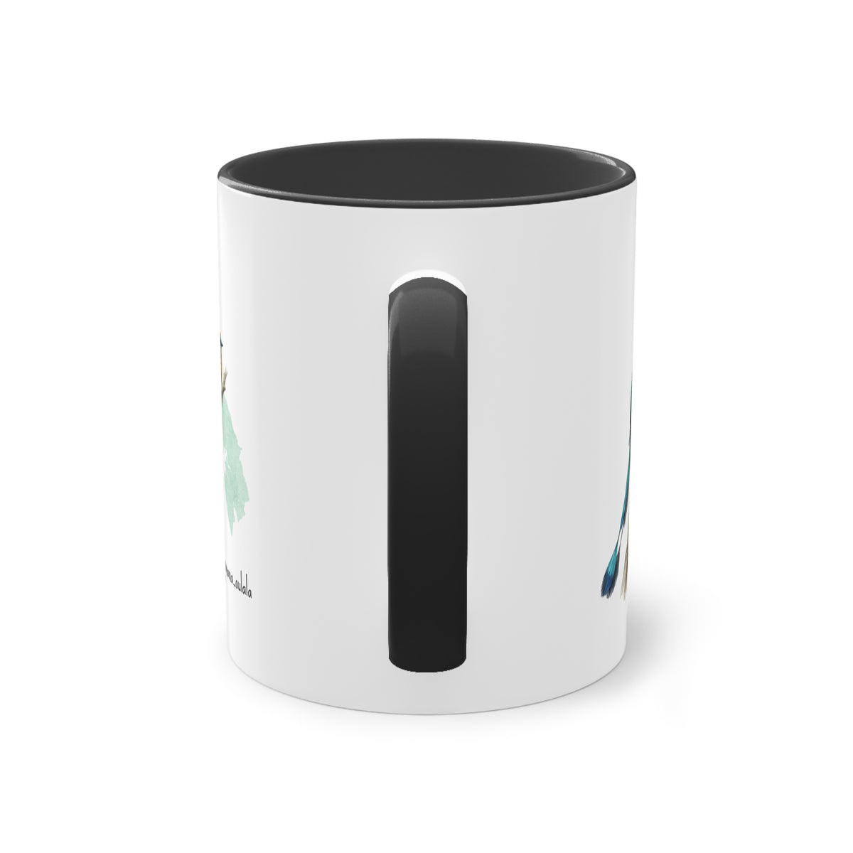 Tasse « Oiseaux du Panama - Motmot à sourcils bleue » – Mug céramique bicolore 325 ml, oiseau tropical du Panama, idée cadeau nature