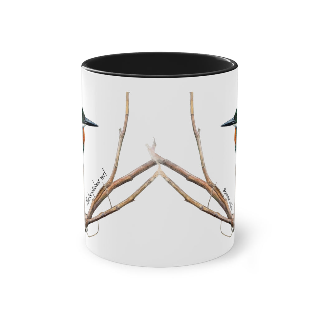 Copy of Tasse « Martin-pêcheur vert » – Mug céramique bicolore 325 ml, oiseau tropical du Panama, idée cadeau nature