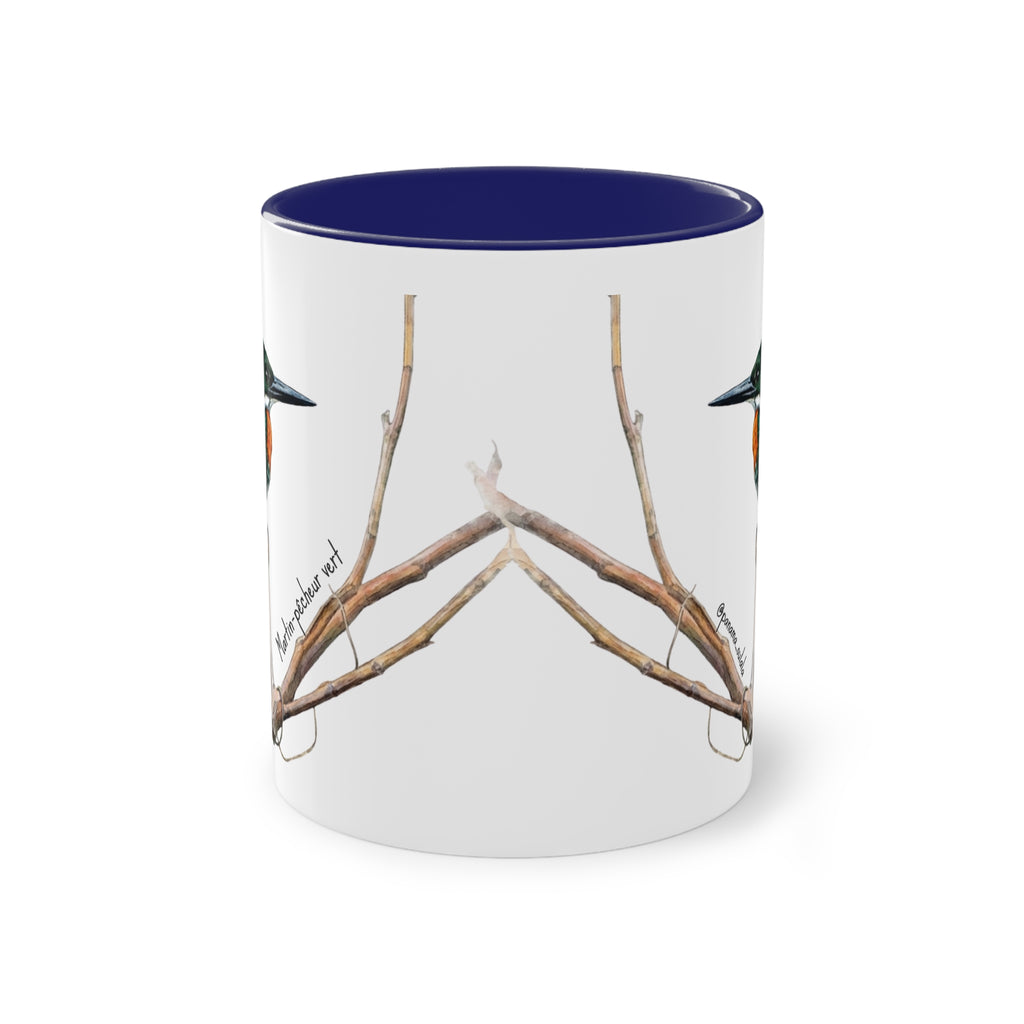 Copy of Tasse « Martin-pêcheur vert » – Mug céramique bicolore 325 ml, oiseau tropical du Panama, idée cadeau nature